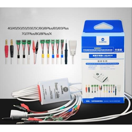 Sunshine SS-905A For iPhone 4-8G/8P/X Battery power supply Boot activation test line IC data power cable motherboard repair Line