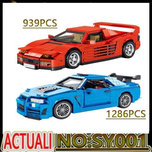 Super Racing Sports Vehicle Building Blocks Creator Racer Car High-TechBricks Toys Childrens DIY Birthday Christmas Gift SY0001