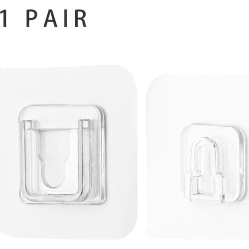 1 pair Stainless Steel Hooks Strong Self Adhesive Door Wall Hangers Suction Cup Sucker Wall Storage Holder For Kitchen Bathroom