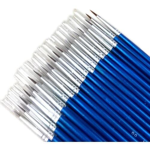 10Pcs/Set Fine Thin Hook Line Nylon Pen Paint Brush Drawing Art #0 #00 #000 Watercolor Art Supplies Painting