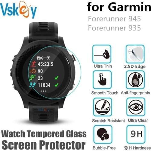 VSKEY 10PCS Tempered Glass for Garmin Forerunner 945 Smart Watch Screen Protector Garmin Forerunner 935 Protective Film