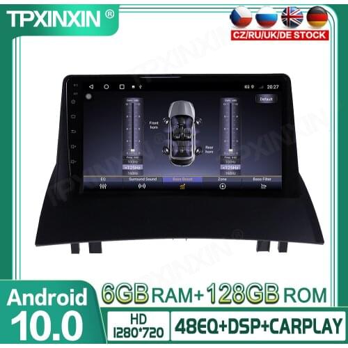 128 Android 10 For Renault Megane 2 2002-2009 Car GPS Navigation Radio Player Car Multimedia Player Head Unit Tape Recorder IPS