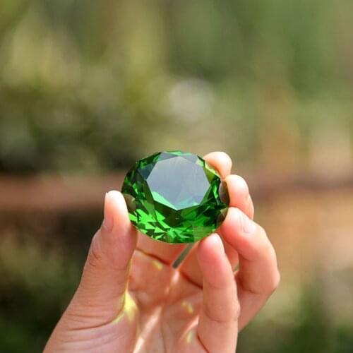 30mm 1pcs Crystal Diamond Paperweight Glass Ornaments Feng Shui Figurine Home wedding Decor Crafts Creative Gifts Souvenirs