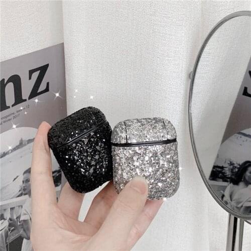 Luxury Bling Glitter Case For Airpods 1 2 Cover Shinning Hard Headphone Shell Earphone Case For Air pods 2 Protection Shell