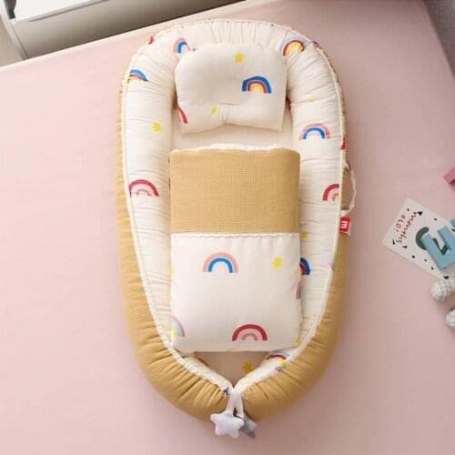 Детская кроватка New Baby Birds Nest Bed Children Middle Beds Pressure Proof Portable Comfort Crib Movable Sleeping Device