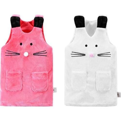Cotton Kids Girls Vest Dress Leisure Embroidery Plush Sleeveless Dress Cartoon Mouse Lovely Autumn Winter Children Clothing
