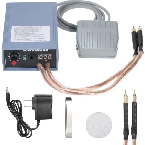 KKmoon Spot Welder 5000W High Power Handheld Spot Welding Machine Portable 0-800A Current Adjustable Welders for 18650 Battery