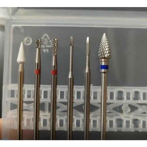 Cone Carbide Nail Drill Bit 3/32" Milling Cutter For Manicure Rotary Burr Nail Bits Electric Drill Accessories Tool