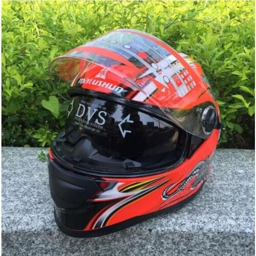 Ma Lushun double lens motorcycle full face four seasons bicycle helmet motorcycle helmet men and women dragon pattern helmet 8
