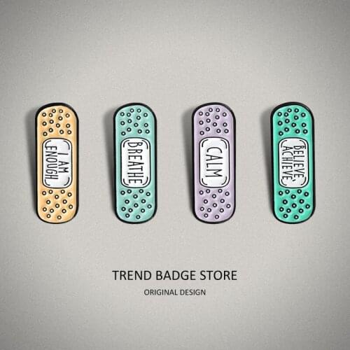 Fashionable Cartoon New Badge Creative English Slogan Color Lovely Band-Paste Brooch Modelling Enamel Label Pins