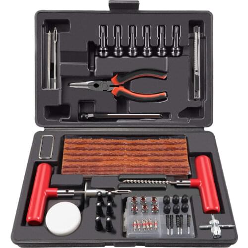 98PCS Tire Repair Kit Garage Tools Puncture Tyre Repair Kit Wheel Repair Car Prick Kit Anti-puncture Harness For Tire Repair