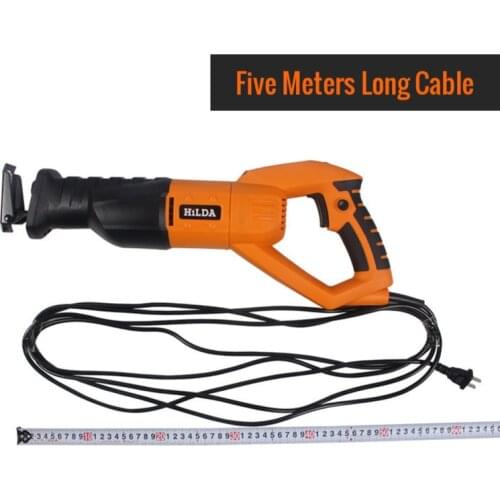 NEW 220V 850W Portable Electric Saw Reciprocating Saw with 5m Power Cord for Wood Metal Pipe PVC Steel Bar Bone Tube Cutting