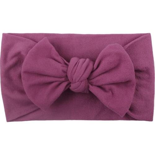Toddler Baby Girl Bow Headband Nylon Solid Color Stretch Cute Fashion Hair Band Hair Accessories Sets For Girls