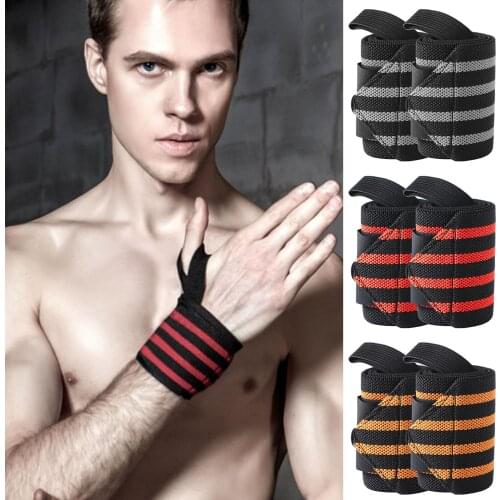 Weight Lifting Wristband Elastic Breathable Wrist Wraps Bandage Gym Fitness Weightlifting Powerlifting Wrist Brace Support Strap
