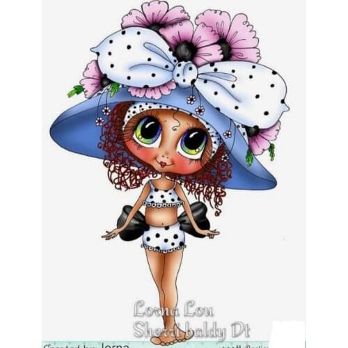 10x8 Little girl go swimming Transparent Clear Stamps Silicone Seals for DIY scrapbooking photo album Card Making