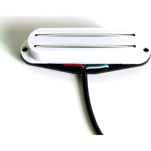 Sell Free Shipping white color 1pc Twin blade dual coil rail single guitar pickup With white pickup cover