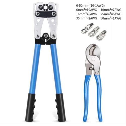 HX-50B adjustable European-style large-scale crimping tools, copper and aluminum nose bare terminal crimping tools set