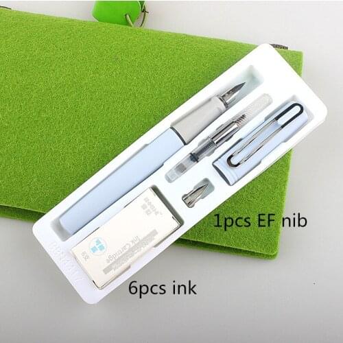 New 8160A student EF Fountain Pen Kawaii Colored Calligraphy Ink Pen With Box Student Pen Gift School Supplies