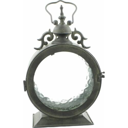 Nordic Retro Floor Hanging Windproof Wrought Iron Candlestick Courtyard Home Store Furnishings and Decorations Candle Light