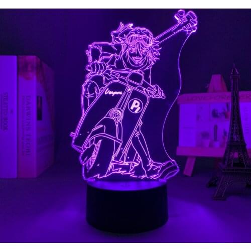 Haruko Haruhara FLCL Anime Led Lamp for Room Decoration Table Lamp Bedside Manga FLCL Led Night Light Usb Color Changing
