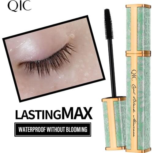 QIC Mint Green 4D Charm Mascara Volume Waterproof Lash Extensions Makeup Silk Graft Growth Fluid Eye Rimer Black Eyelash