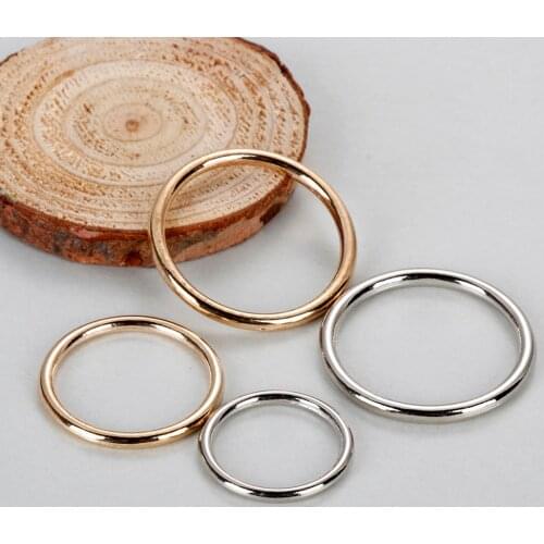 10pcs 15mm/20mm/25mm/30mm/35mm Black Bronze Gold Silver O Ring Connection Alloy Metal Shoes Bags Belt Buckles DIY Craft Supplies