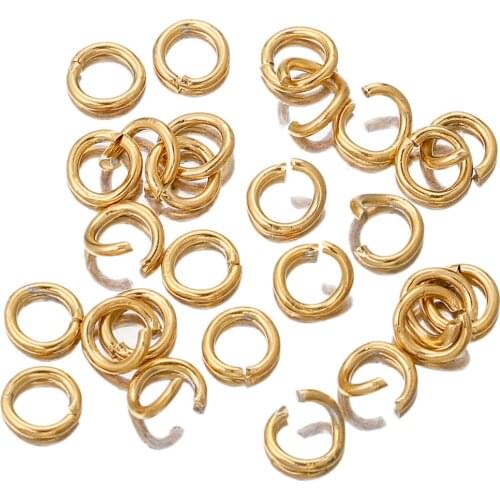 100pcs Lot 4 5 6 8 10mm Open Split Jump Rings Gold Stainless Steel Connectors for DIY Jewelry Making Findings Supplies Wholesale