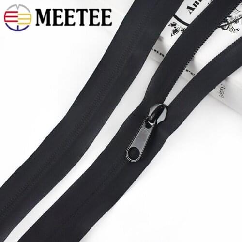 2/4M 10# Waterproof Zipper for Sewing with Sliders Nylon Reverse Loading Coil Code Invisible Zip DIY Clothes Garment Accessories
