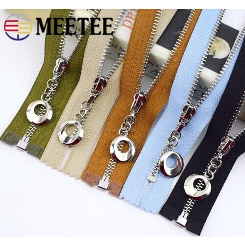 2pcs 20/30cm Close-End 3# Sewing Zipper 40-70cm Open-End Metal Zips DIY Silver Tooth Coat Decoration Zip Garment ZA093