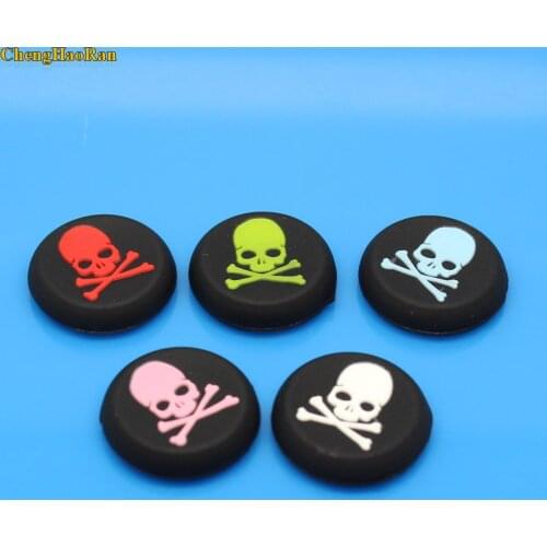 2 pcs for Dualshock 4 PS4 Pro Slim Controller Skulls Rubber Silicone Analog Controller Stick Grips Caps For PS3 For Xbox 360 One
