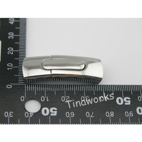 3pc Shiny 11.3x5.7mm 316L Stainless Steel Snap/Bayonet Licorice Clasp