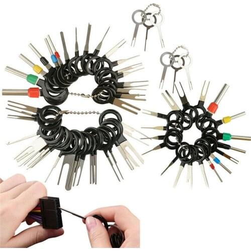 60Pcs Car Terminal Removal Tools Kit Wire Connector Pin Release Extractor Puller Kit Car Electrical Repair Hand Tools