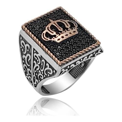 925 Silver Ottoman Ethnic Rings for Men Resurrection Ertugrul Rings for Men
