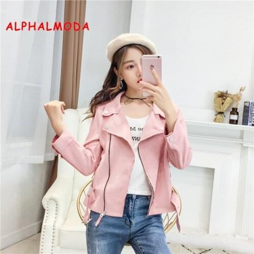 ALPHALMODA Women's Suede Jackets