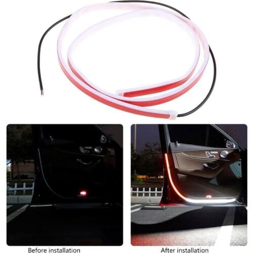 Cars Door Lights Opening Warning LED Lamps Strips Strobe Flashing Anti Rear-end Collision Safety Car Accessories