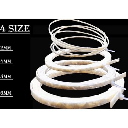 White Pearl Celluloid Guitar Binding Purfling 1650 x 2/4/5/6/10 x 1.5 mm Celluloid Guitar Parts