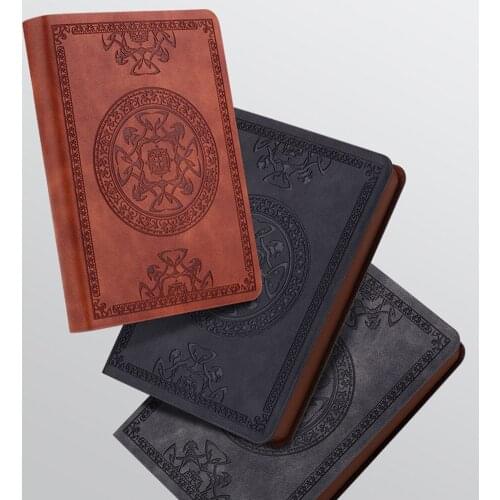 140 Sheets Portable Vintage Pattern Notepad Student School Stationery Gift PU Leather Notebook Diary Retro Style Pocket Notebook