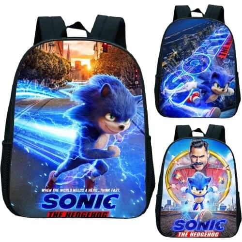 Child SONIC RACING Kindergarten Backpack Printed Kids Primary School Bags Cool Pattern Bookbags Rucksack Children