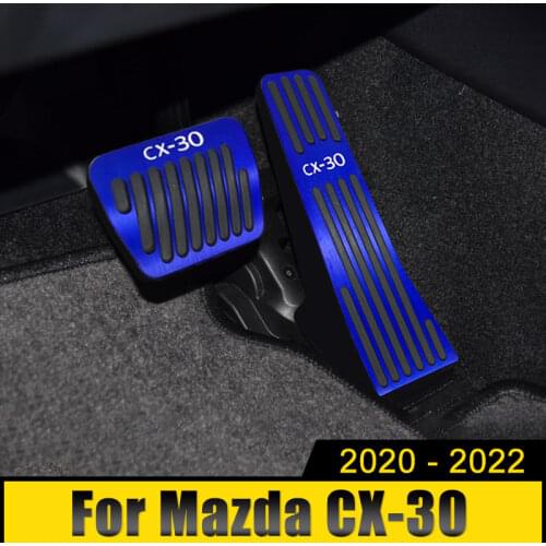 For Mazda CX-30 CX30 CX 30 2020 2021 Aluminum Alloy Car Accelerator Gas Pedal Brake Pedals Non-Slip Cover Pads Case Accessories