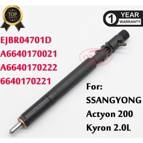 Fuel Injection Nozzle EJBR04701D (A6640170222) Common Rail Injector EJB R04701D A6640170021 For Delphi SSANGYONG Kyron Actyon