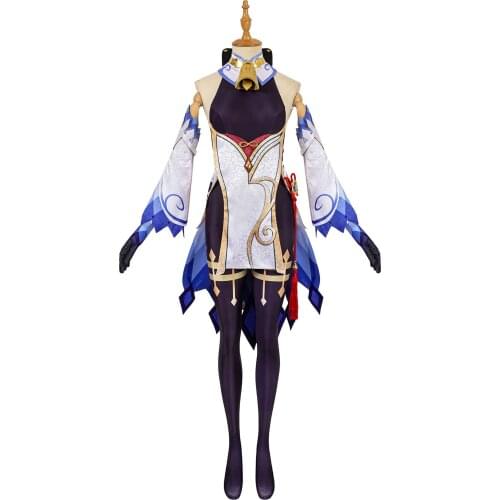 Genshin Impact Ganyu Cosplay Costume Dress Wig Shoes Outfit
