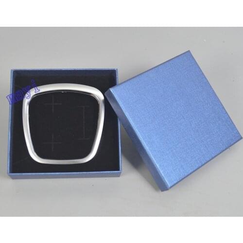 Chrome steering wheel trim emblem badge frame cover center logo ring accessories for Audi A3 8P A4 B6 B7 B8 A5 A6 C6 Q7 Q5