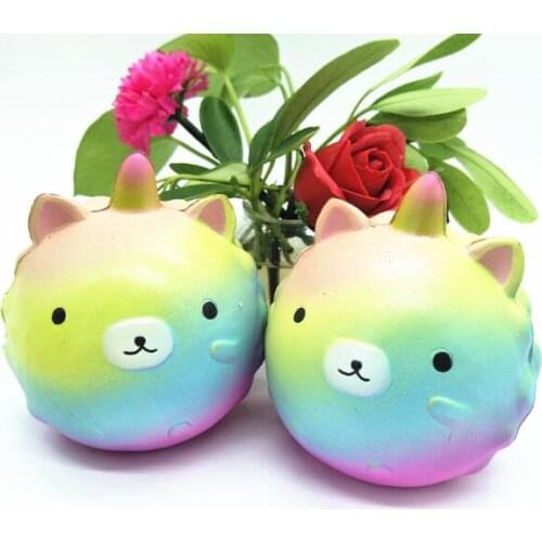 Jumbo Kawaii Squishy Slow Rising Sheep Cute Rainbow Bear/Panda Phone Strap Pendant Bread Charms Cake Scented Toys