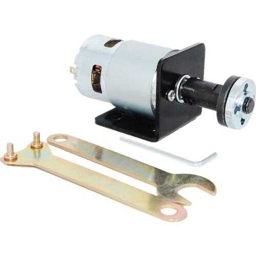 Micro 775 Series 12V/24V DC Motor with Saw Blade Clip Clamp with Seat Mounting Holder Stands Bracket Cutting Machine