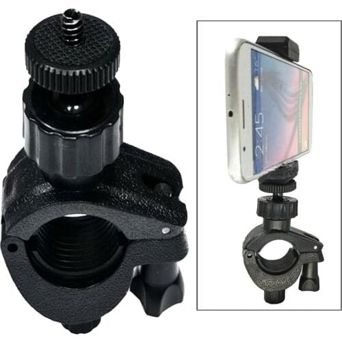 Mini Ball Head Clamp Mount with 1/4" Screw 360° Swivel Adapter for Tripod Camera