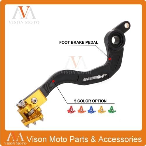 Motorcycle CNC Aluminum Rear Foot Brake Pedal Adjustable For Suzuki RMZ RMZ250 250 07 085 09-2018 RMZ450 450 05 06 07