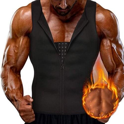 Neoprene Body Shaper Vest Sauna Sweat Shapewear Workout Slimming Shirt Fajas Para Hombres Mens Waist Trainer Corset Girdle Belt