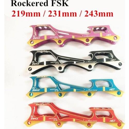 Rocking Inline Slalom FSK Skating Frame for Dual-color FIRECE Rockered Skates Base 219mm 231mm 243mm 72MM 76MM 80MM Banana Base