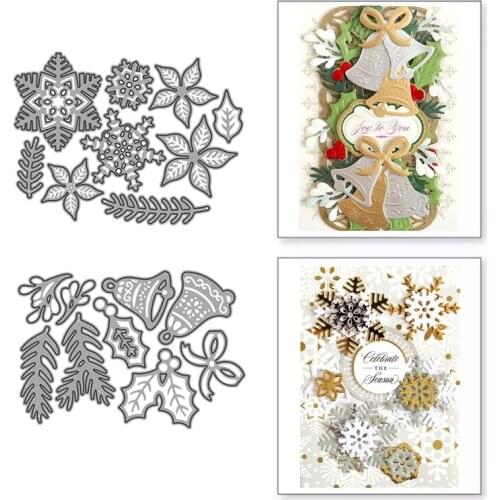 Christmas Plant Bell new Metal Cutting Die for Scrapbooking Handmade Tools Mold Cut Stencil DIY Card Make Mould Model Craft 2021