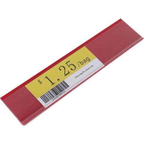 3cm Custom Clear Pvc Extrusion Profile Self-adhesive Ticket Strips Display Epos Strip Label Holder for Supermarket Shelves